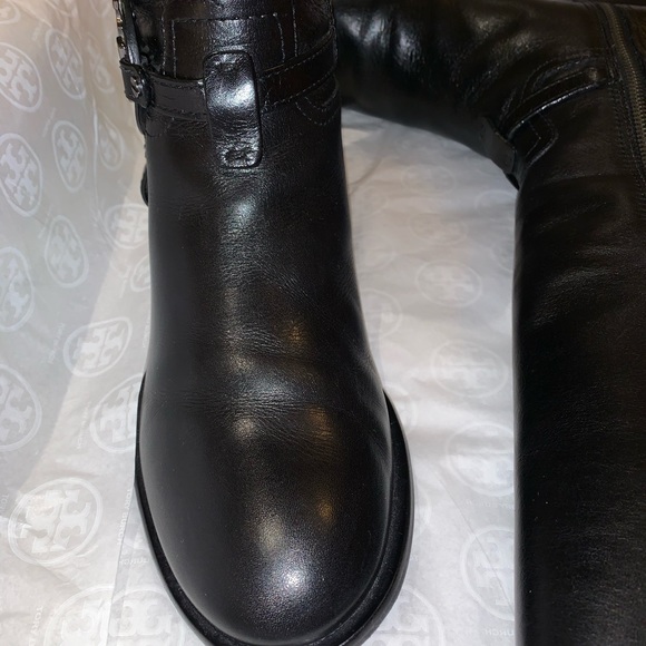 Tory Burch black leather high boot - Picture 2 of 8